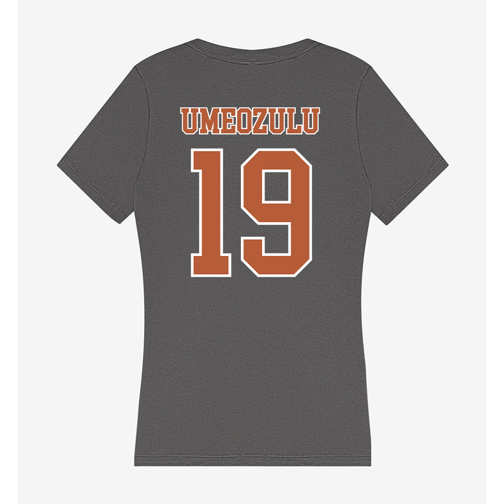 Texas - NCAA Football : Zina Umeozulu - Women's V-Neck T-Shirt-1