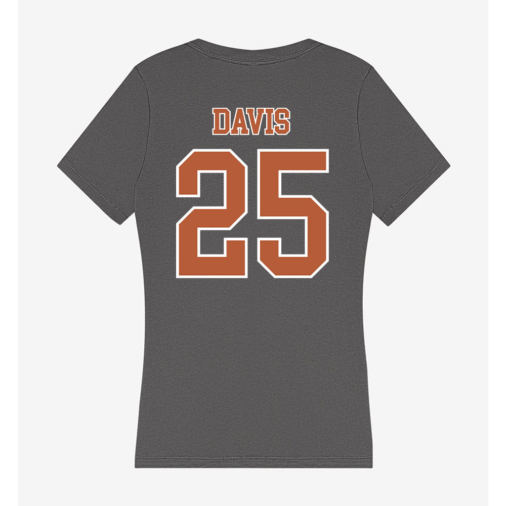 Texas - NCAA Football : Toray Davis - Women's V-Neck T-Shirt-1