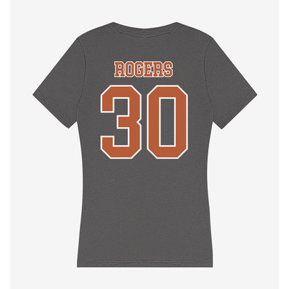 Texas - NCAA Baseball : Kaleb Rogers - Women's V-Neck T-Shirt-1