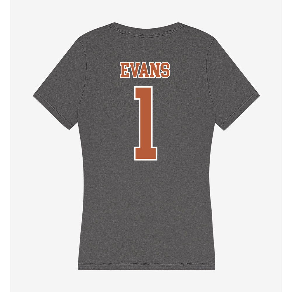 Texas - NCAA Men's Basketball : Amari Evans - Women's V-Neck T-Shirt-1