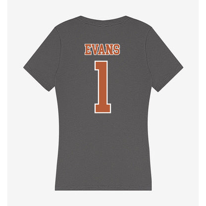Texas - NCAA Men's Basketball : Amari Evans - Women's V-Neck T-Shirt-1