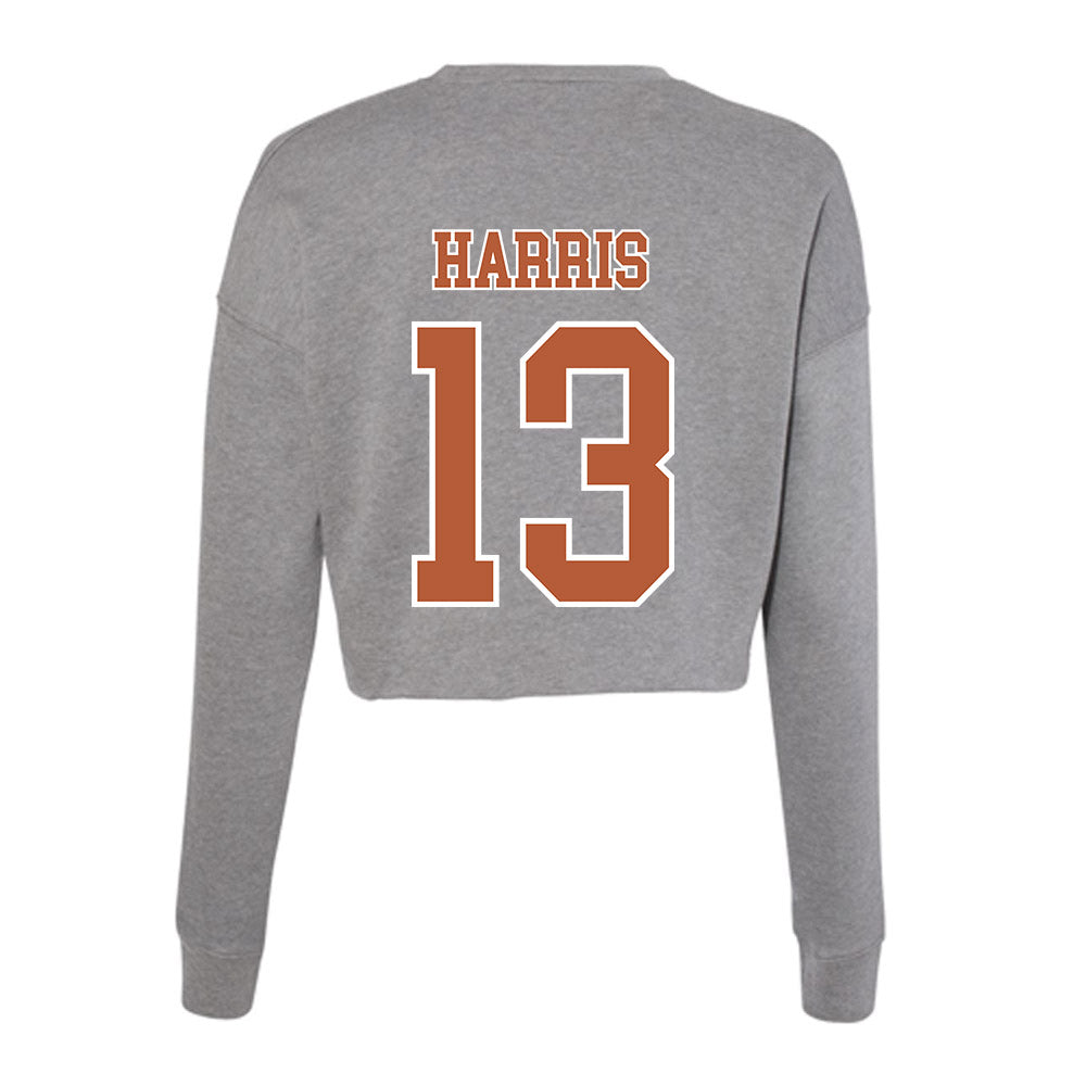 Texas - NCAA Women's Volleyball : Genevieve Harris - Classic Shersey Women's Cropped Crew Fleece-1