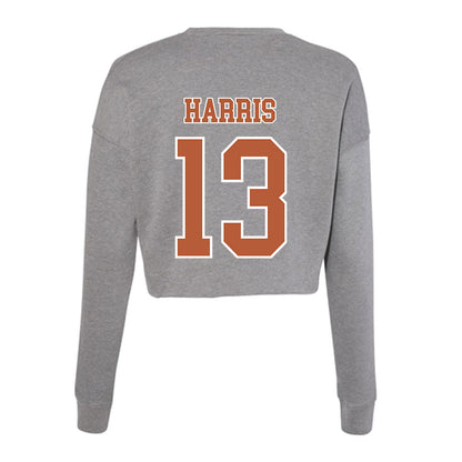Texas - NCAA Women's Volleyball : Genevieve Harris - Classic Shersey Women's Cropped Crew Fleece-1