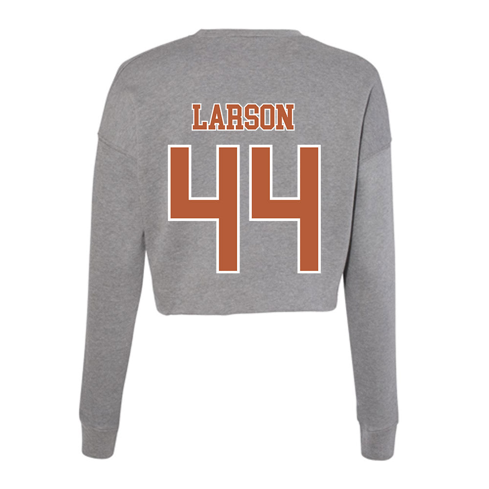 Texas - NCAA Baseball : Ashton Larson - Women's Cropped Crew Fleece-1