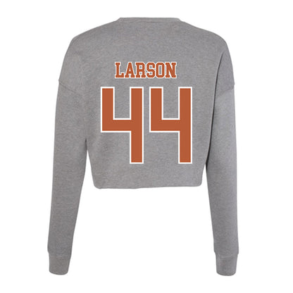 Texas - NCAA Baseball : Ashton Larson - Women's Cropped Crew Fleece-1