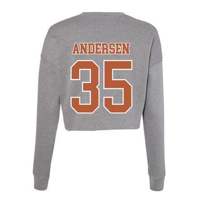 Texas - NCAA Football : Rett Andersen - Classic Shersey Women's Cropped Crew Fleece-1