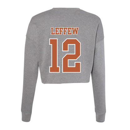 Texas - NCAA Baseball : Haiden Leffew - Women's Cropped Crew Fleece-1