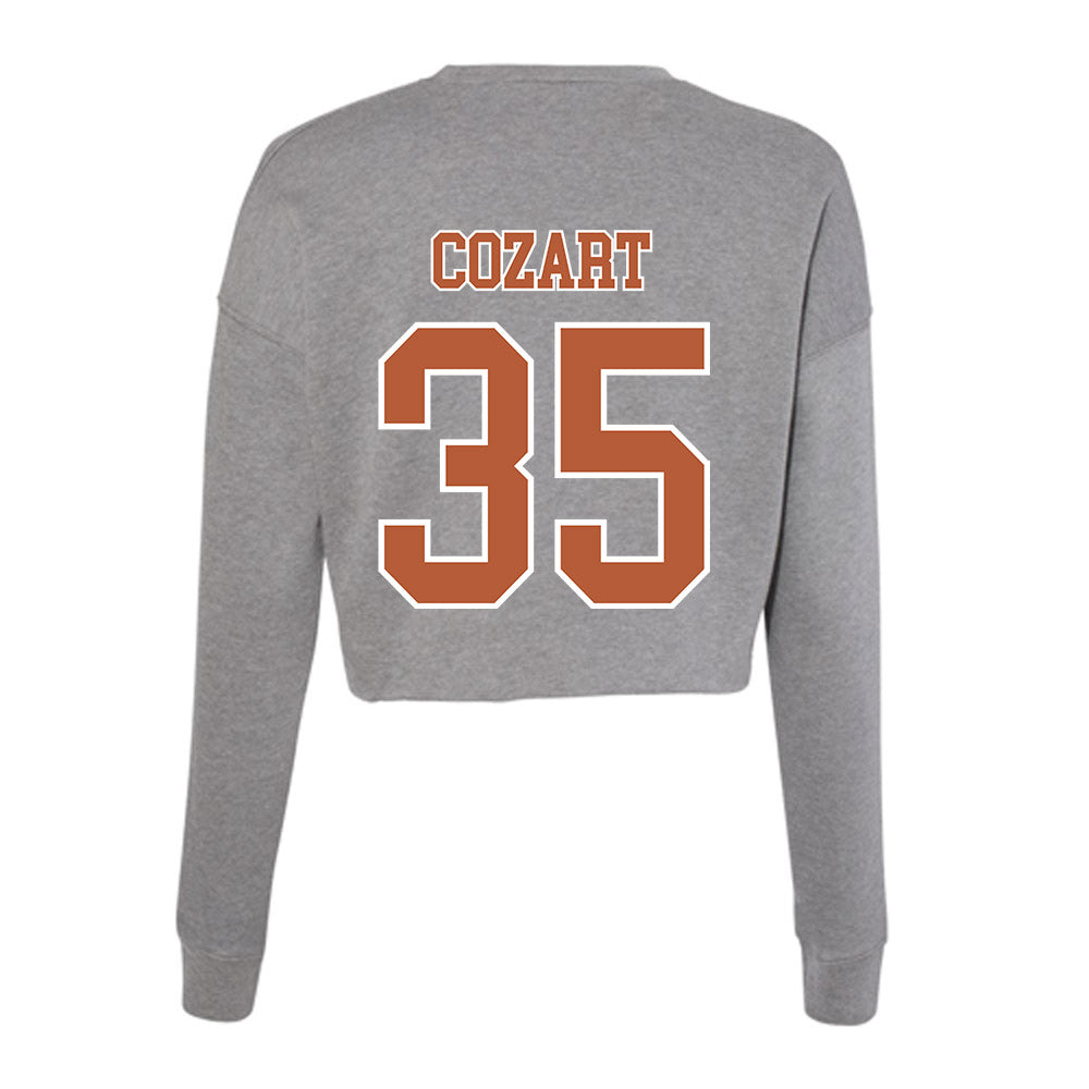 Texas - NCAA Baseball : Sam Cozart - Women's Cropped Crew Fleece-1