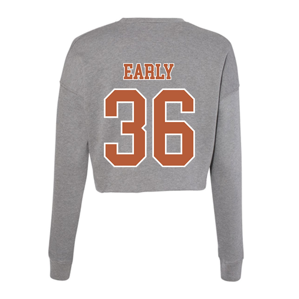 Texas - NCAA Baseball : Callum Early - Women's Cropped Crew Fleece-1