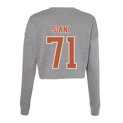 Texas - NCAA Football : Melvin Siani - Women's Cropped Crew Fleece-1