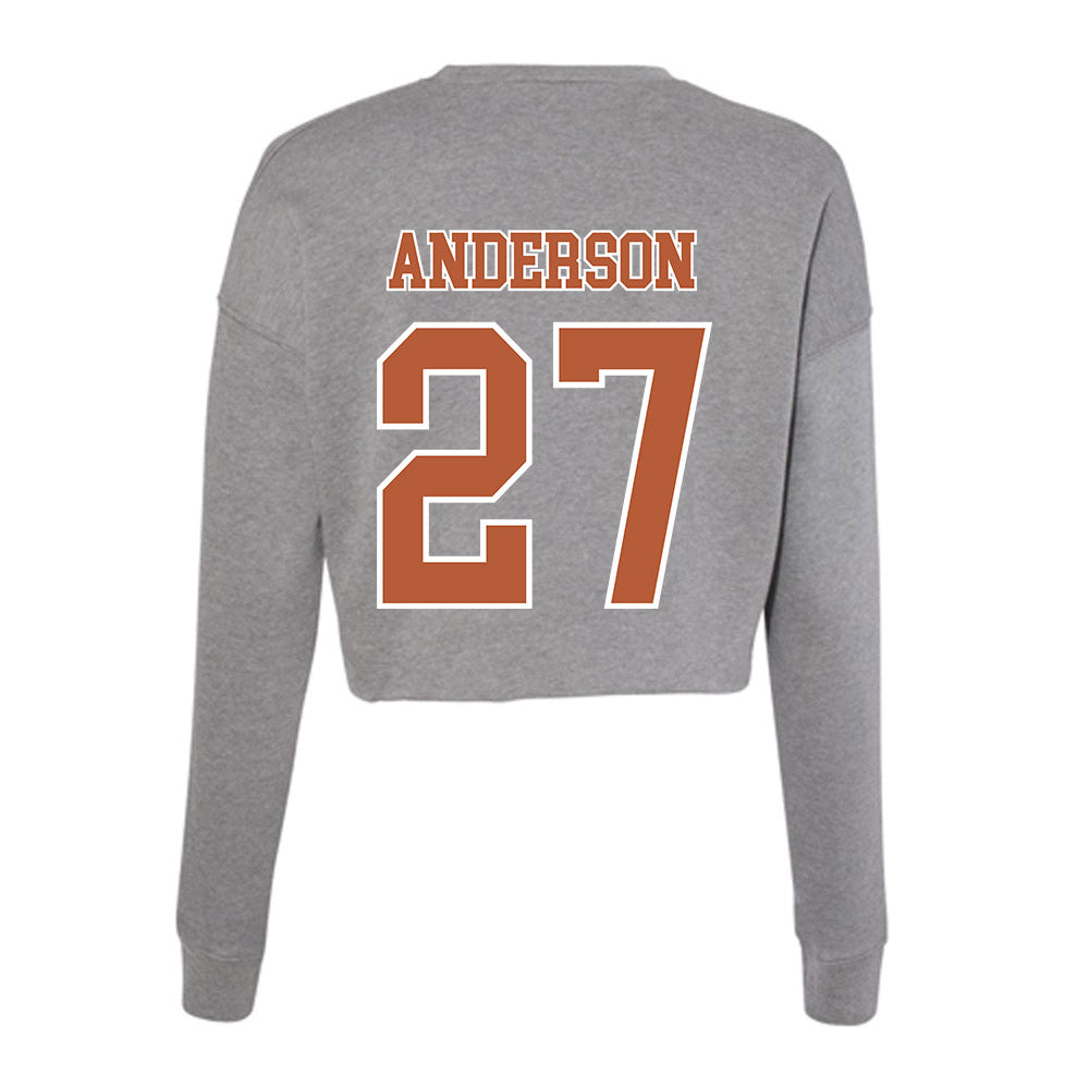 Texas - NCAA Softball : Taylor Anderson - Women's Cropped Crew Fleece-1