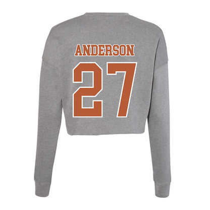Texas - NCAA Softball : Taylor Anderson - Women's Cropped Crew Fleece-1