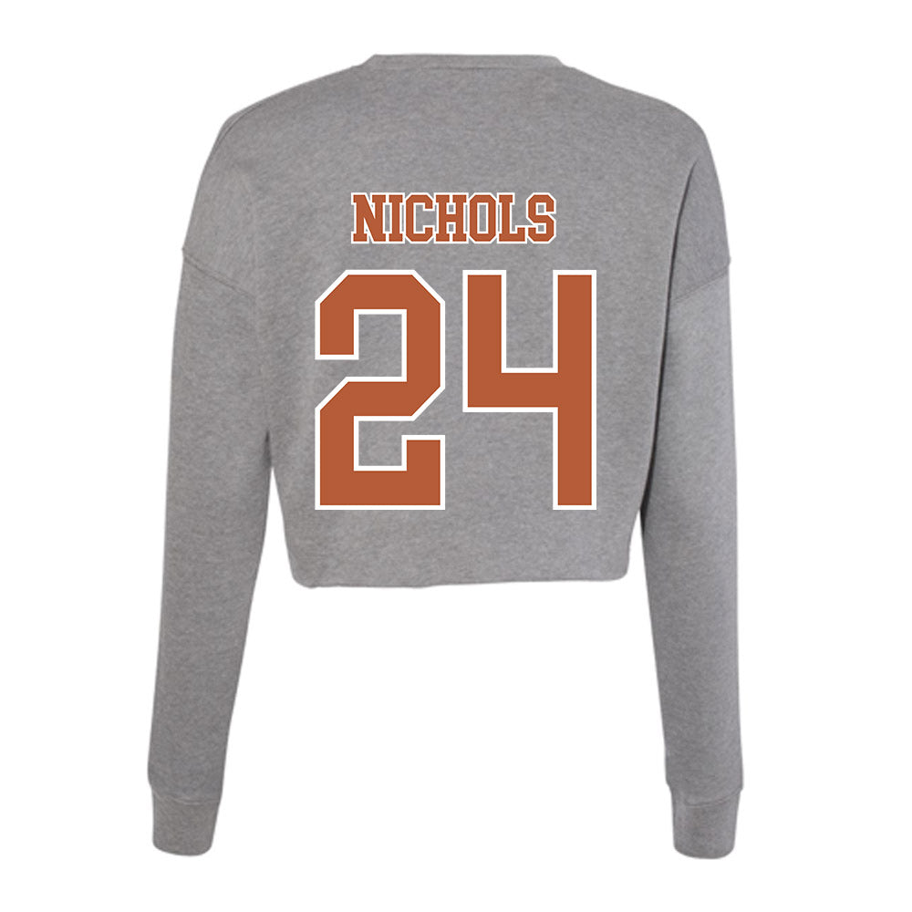 Texas - NCAA Softball : Jaycie Nichols - Women's Cropped Crew Fleece-1