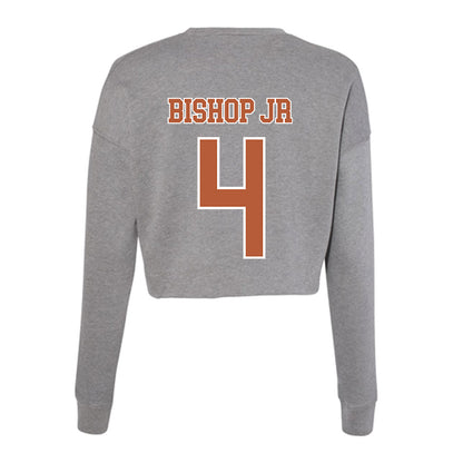 Texas - NCAA Football : Jermaine Bishop Jr - Women's Cropped Crew Fleece-1