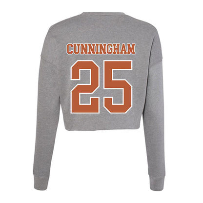 Texas - NCAA Women's Basketball : Breya Cunningham - Women's Cropped Crew Fleece-1