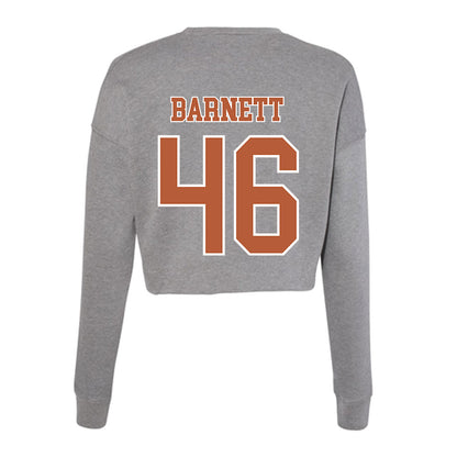 Texas - NCAA Football : Spencer Barnett - Women's Cropped Crew Fleece-1