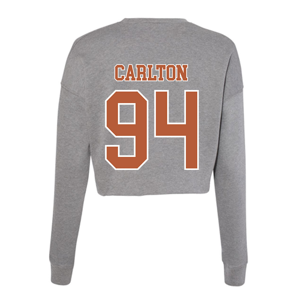 Texas - NCAA Football : JAMARION CARLTON - Women's Cropped Crew Fleece-1