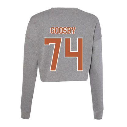 Texas - NCAA Football : Trevor Goosby - Classic Shersey Women's Cropped Crew Fleece-1