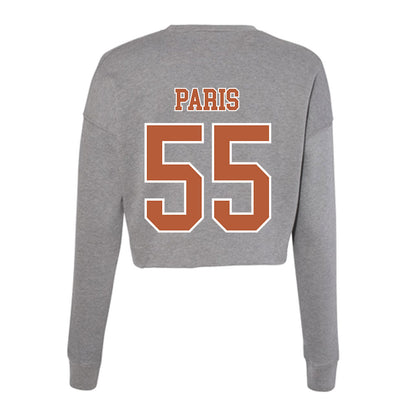Texas - NCAA Baseball : Jack Paris - Women's Cropped Crew Fleece-1