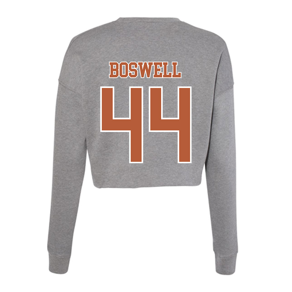 Texas - NCAA Football : Markus Boswell - Women's Cropped Crew Fleece-1