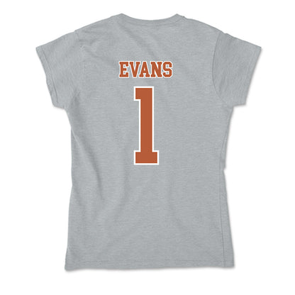Texas - NCAA Men's Basketball : Amari Evans - Soft Style Women’s T-Shirt-1