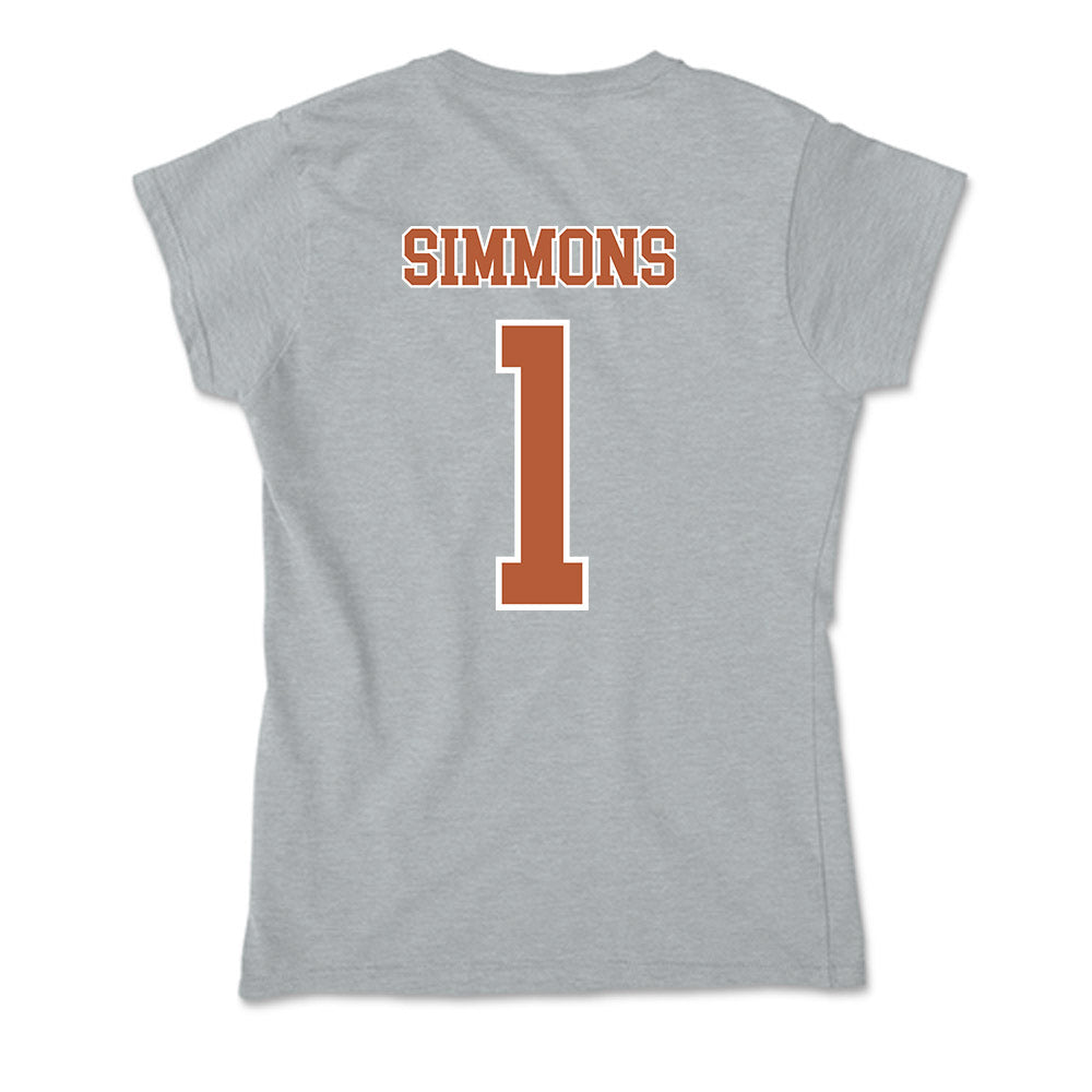 Texas - NCAA Football : Colin Simmons - Soft Style Women’s T-Shirt-1