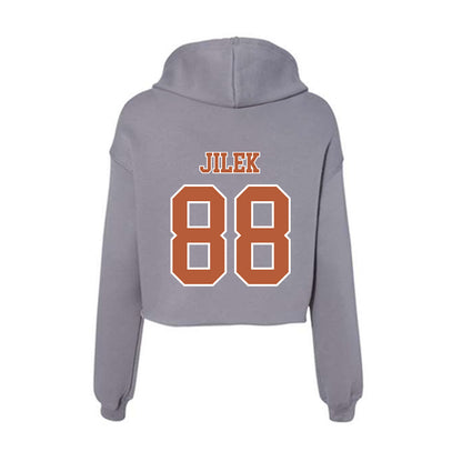 Texas - NCAA Football : Charlie Jilek - Women's Crop Fleece Hoodie-1