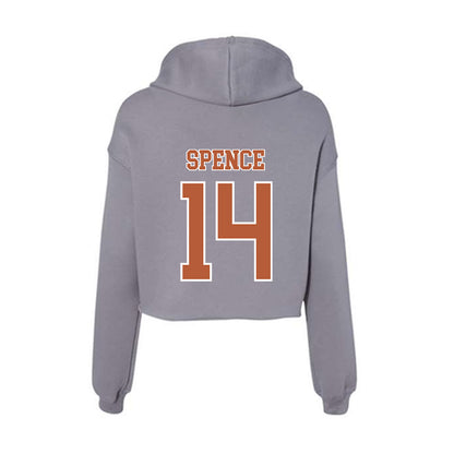 Texas - NCAA Football : Brad Spence - Women's Crop Fleece Hoodie-1