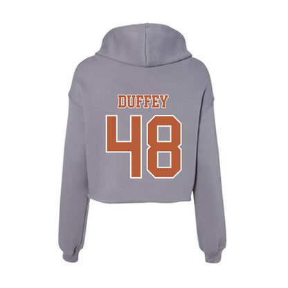 Texas - NCAA Football : Jackson Duffey - Women's Crop Fleece Hoodie-1