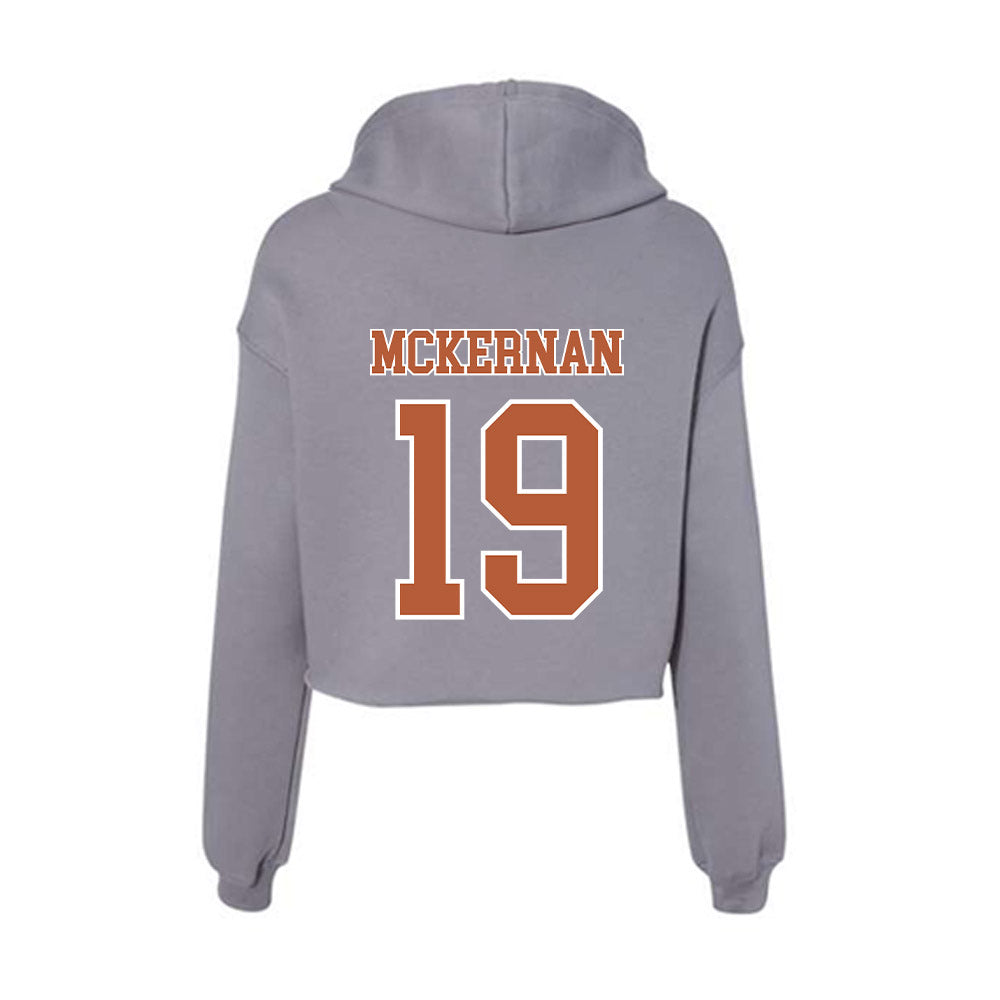 Texas - NCAA Baseball : Jack Mckernan - Women's Crop Fleece Hoodie-1