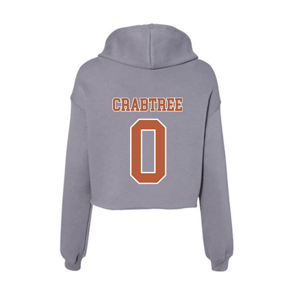 Texas - NCAA Softball : Caigan Crabtree - Women's Crop Fleece Hoodie-1