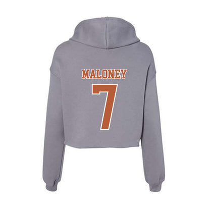 Texas - NCAA Softball : Ashton Maloney - Women's Crop Fleece Hoodie-1