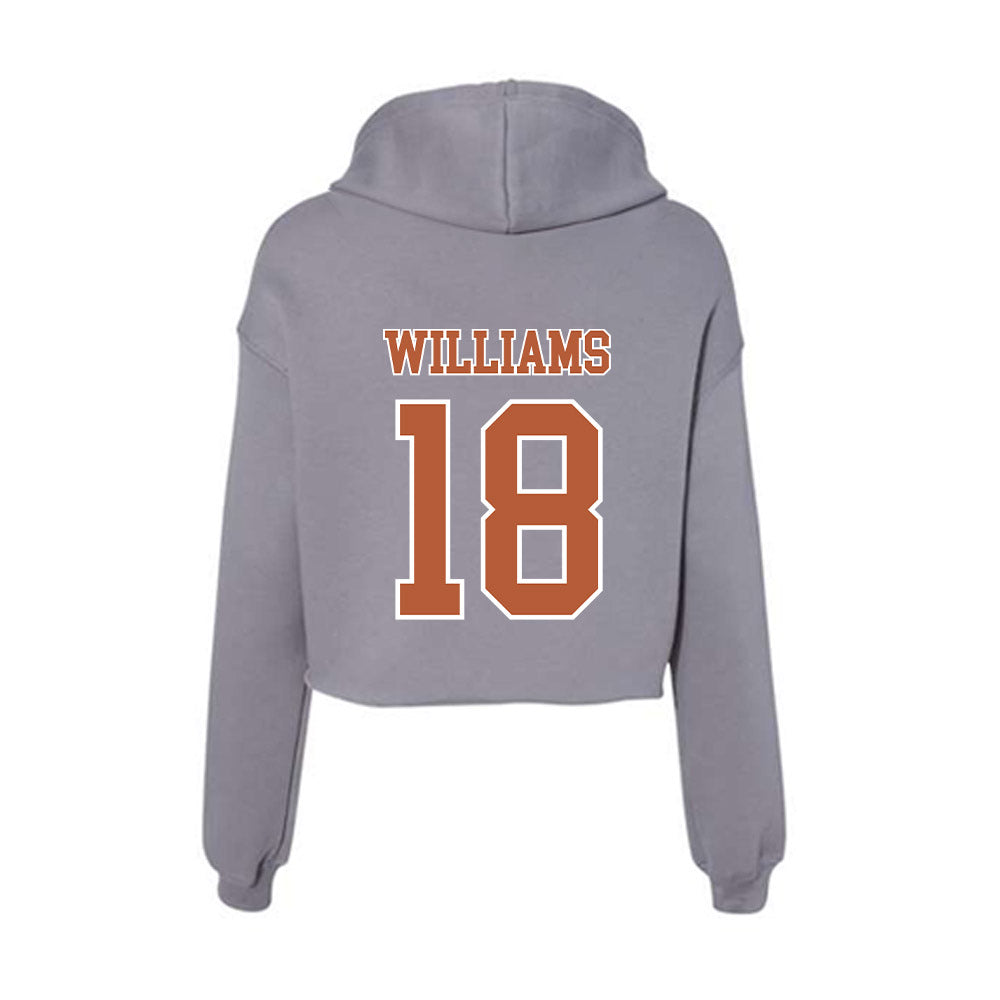 Texas - NCAA Women's Soccer : Kendell Williams - Women's Crop Fleece Hoodie-1