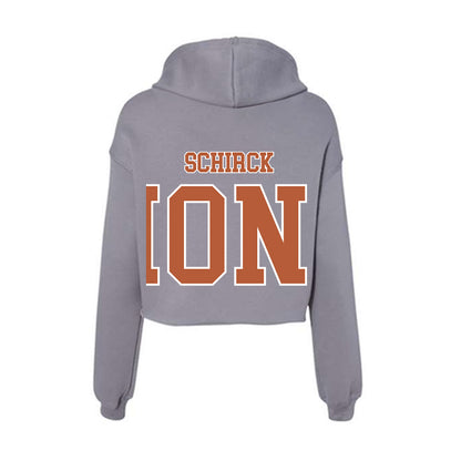 Texas - NCAA Men's Track & Field : Brandon Schirck - Women's Crop Fleece Hoodie-1