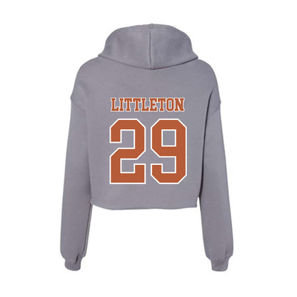 Texas - NCAA Football : Graceson Littleton - Women's Crop Fleece Hoodie-1