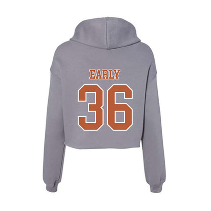 Texas - NCAA Baseball : Callum Early - Women's Crop Fleece Hoodie-1