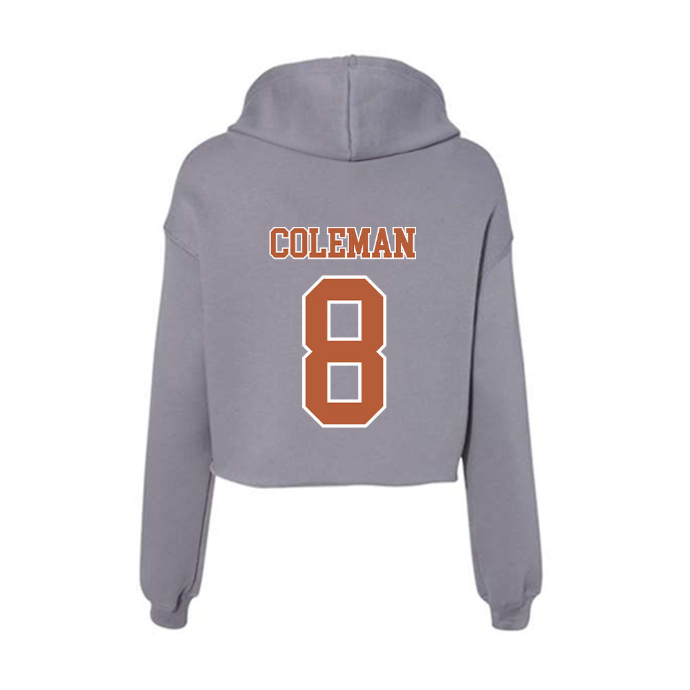 Texas - NCAA Football : Cameron Coleman - Women's Crop Fleece Hooded Sweatshirt-1