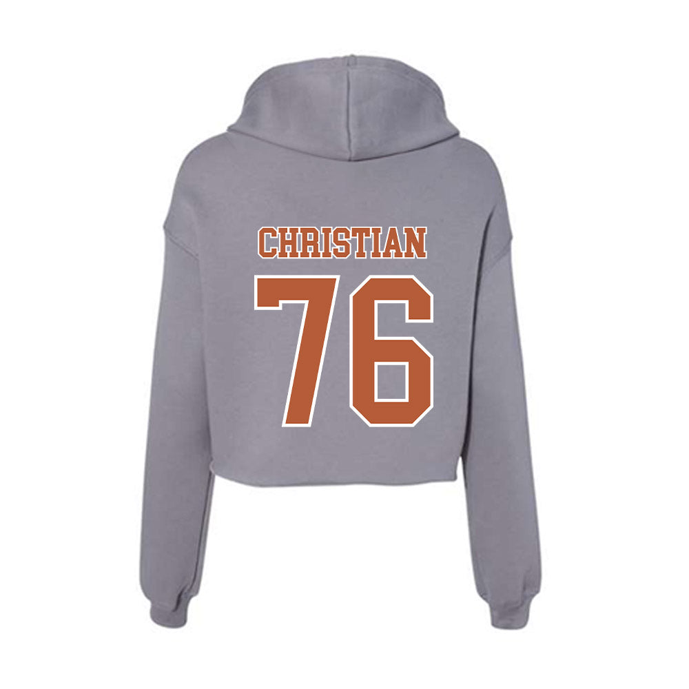 Texas - NCAA Football : Jackson Christian - Women's Crop Fleece Hoodie-1