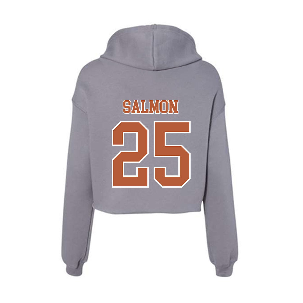 Texas - NCAA Softball : Cambria Salmon - Women's Crop Fleece Hoodie-1