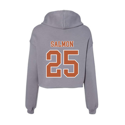 Texas - NCAA Softball : Cambria Salmon - Women's Crop Fleece Hoodie-1