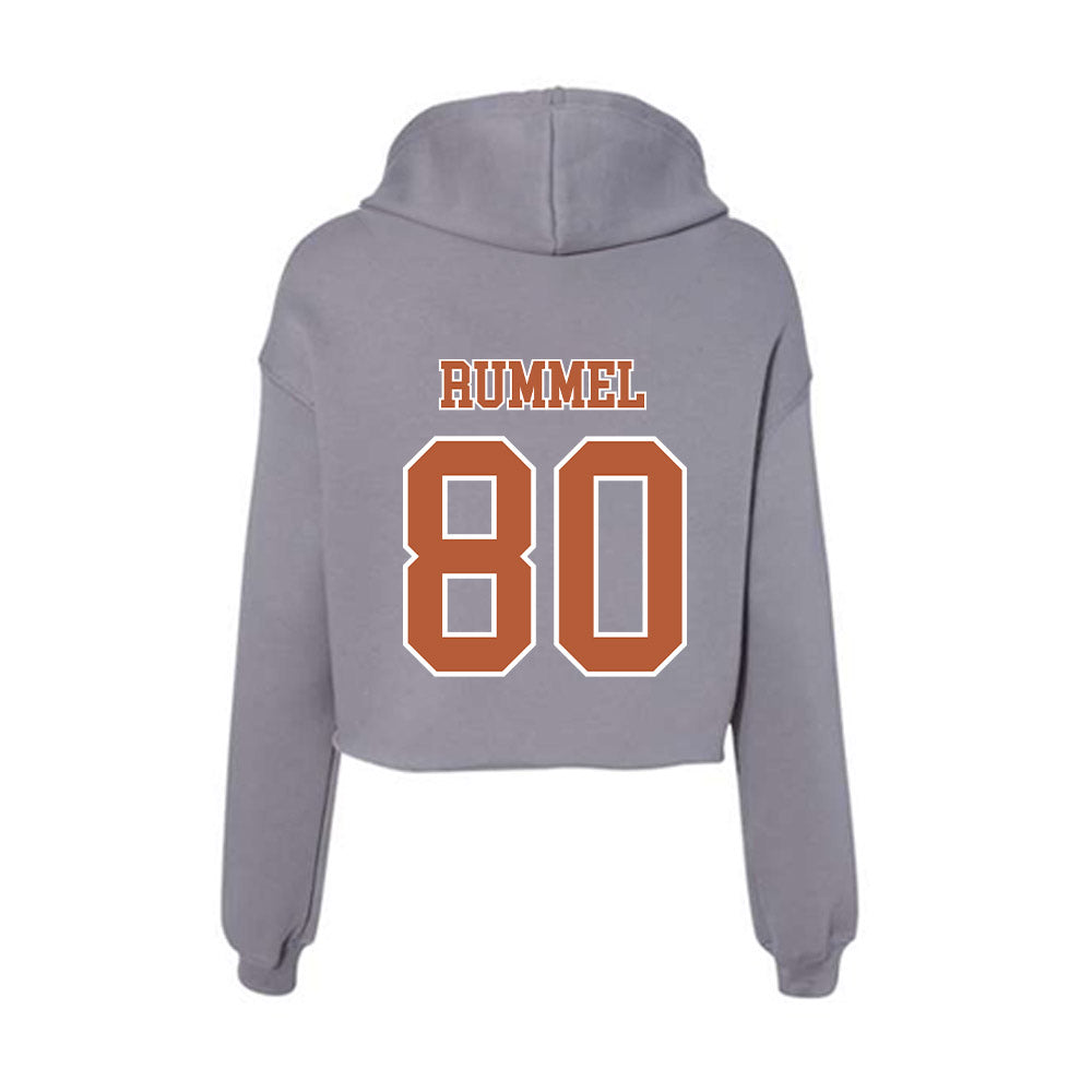Texas - NCAA Baseball : Cooper Rummel - Women's Crop Fleece Hoodie-1