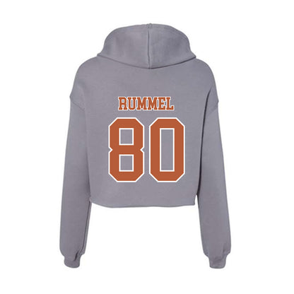 Texas - NCAA Baseball : Cooper Rummel - Women's Crop Fleece Hoodie-1