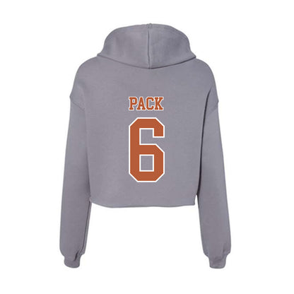 Texas - NCAA Baseball : Anthony Pack - Women's Crop Fleece Hoodie-1
