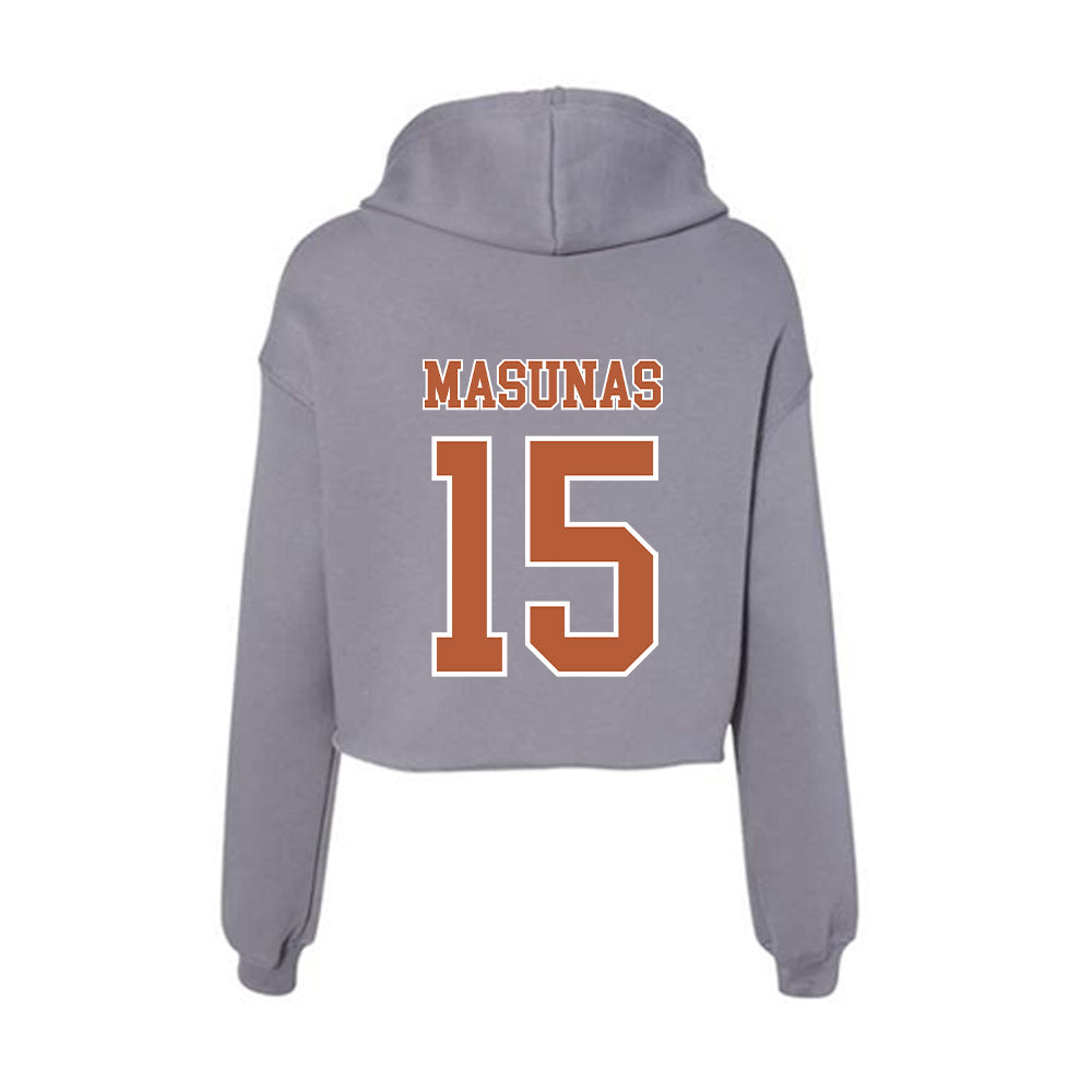Texas - NCAA Football : Michael Masunas - Women's Crop Fleece Hoodie-1
