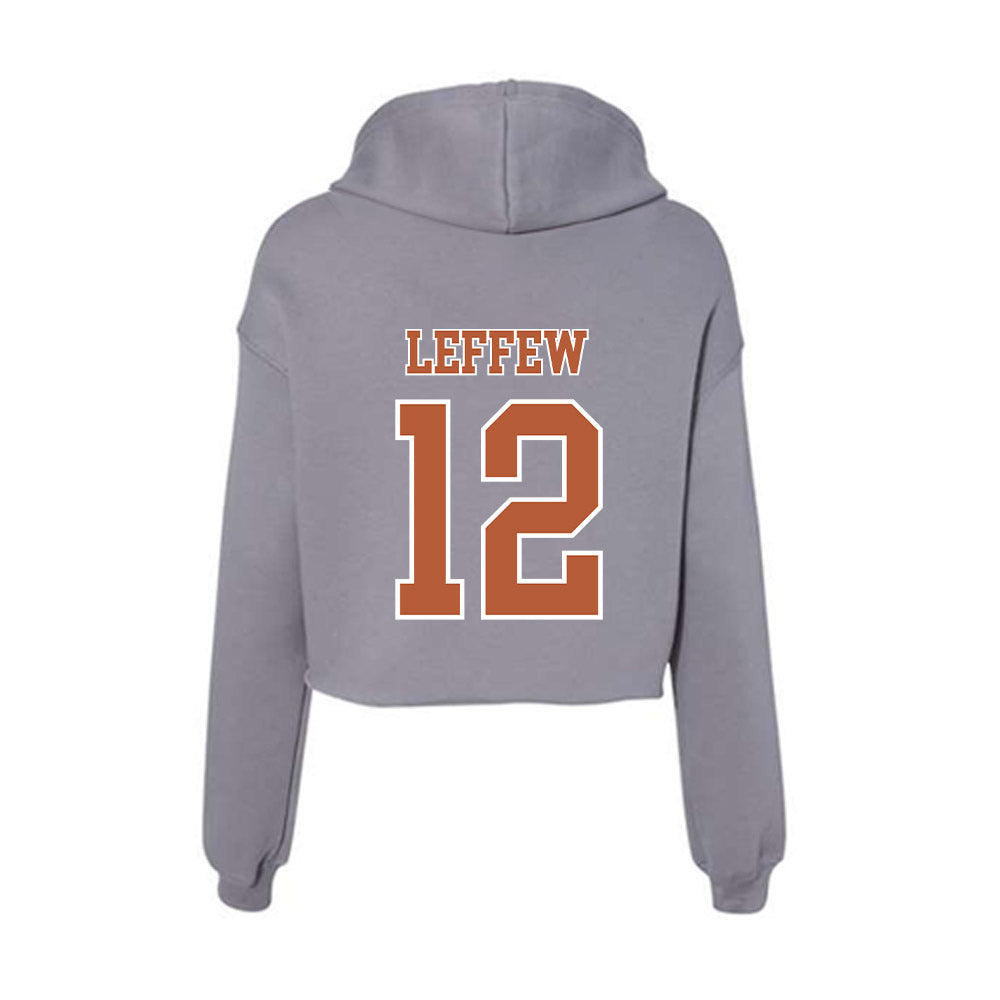 Texas - NCAA Baseball : Haiden Leffew - Women's Crop Fleece Hoodie-1
