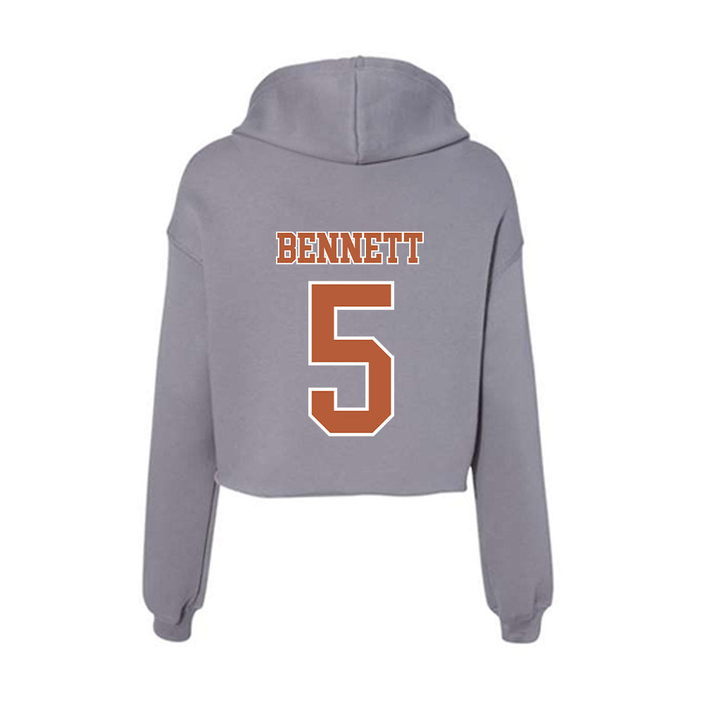 Texas - NCAA Softball : Kaydee Bennett - Women's Crop Fleece Hoodie-1
