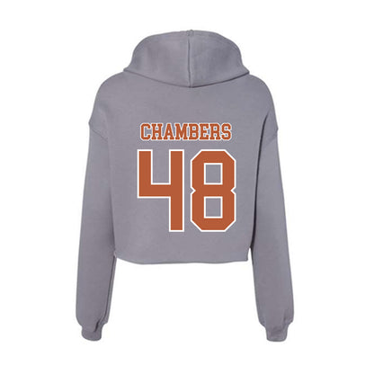 Texas - NCAA Football : Bryce Chambers - Women's Crop Fleece Hoodie-1