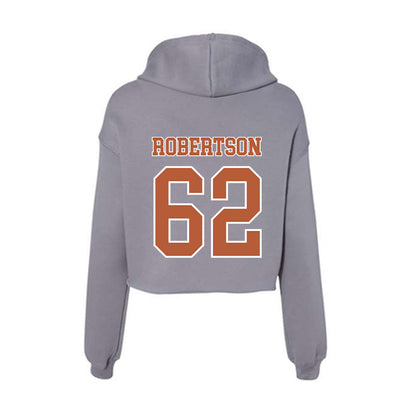 Texas - NCAA Football : Connor Robertson - Women's Crop Fleece Hoodie-1