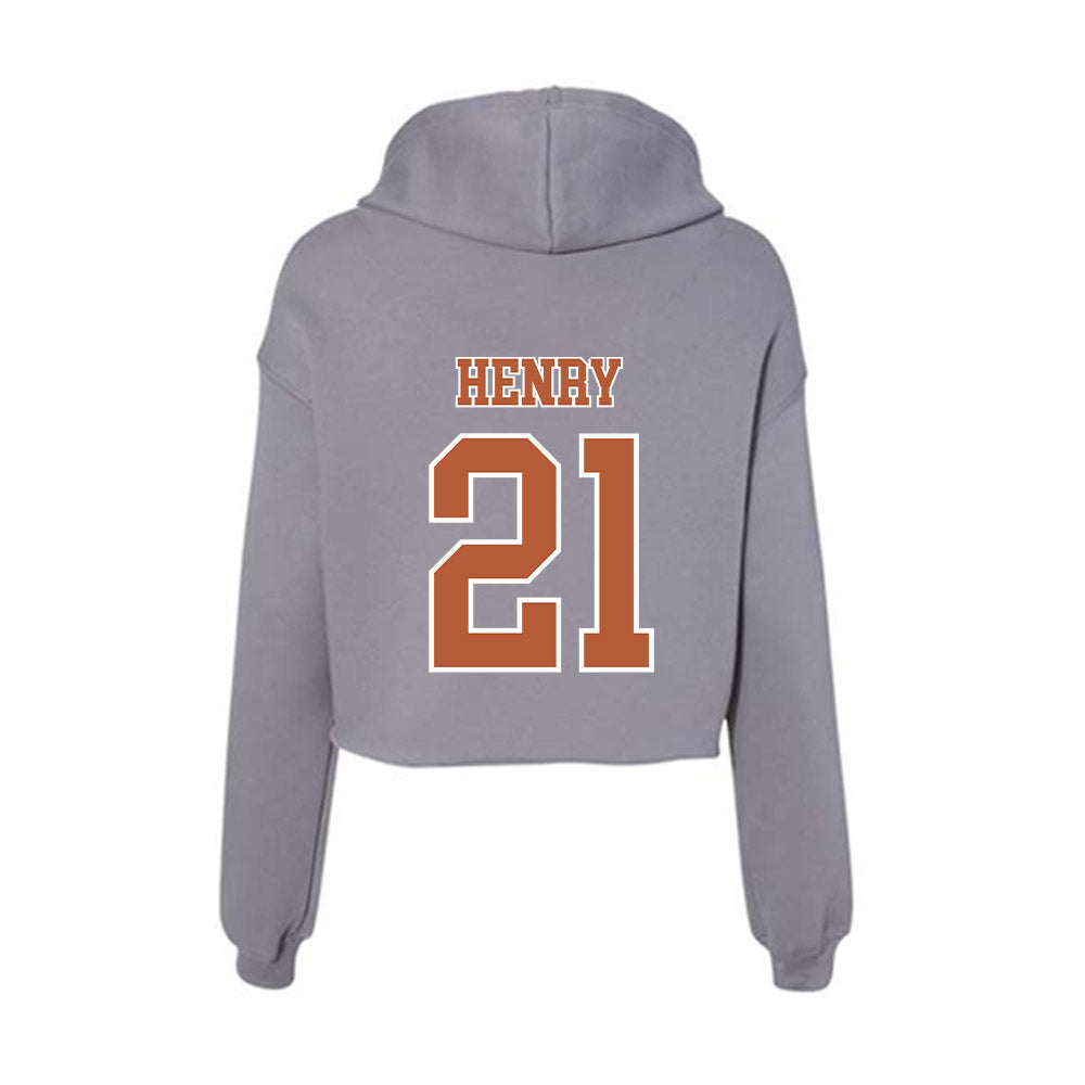 Texas - NCAA Softball : Kayden Henry - Women's Crop Fleece Hoodie-1