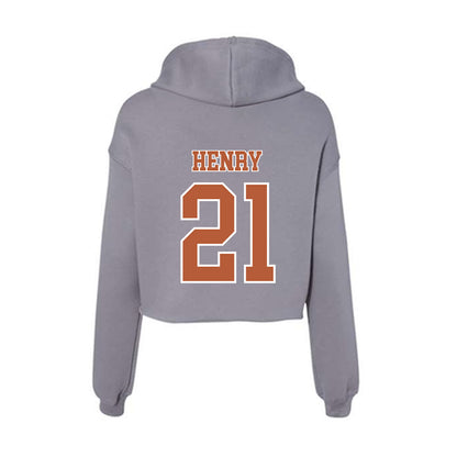 Texas - NCAA Softball : Kayden Henry - Women's Crop Fleece Hoodie-1